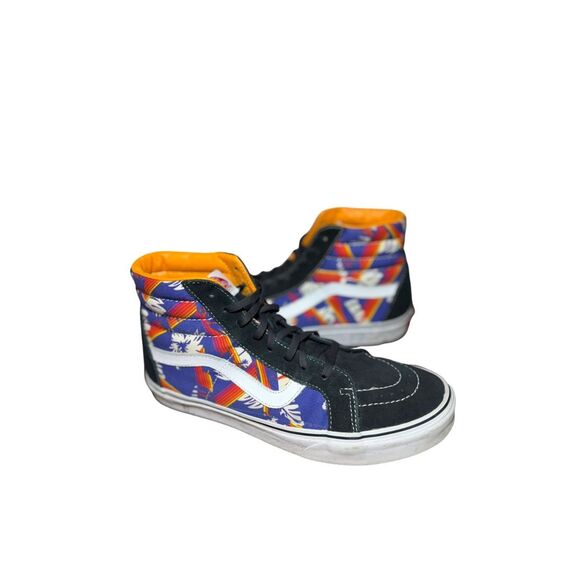Vans High-Top Sneaker in Black, Purple & Orange Floral main image 4